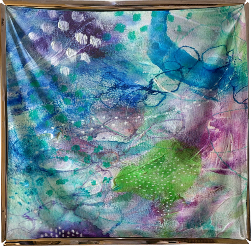 O2 ArtSoie artwork installed in Veatro frame