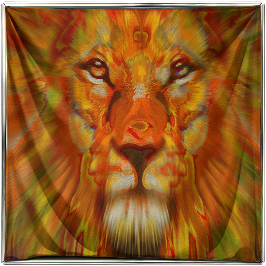 A silk artwork in Veatro where folds and reflected light remain visible